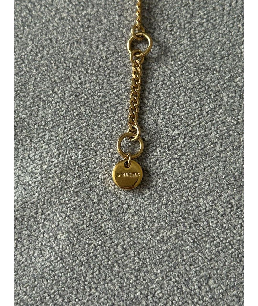 JACQUEMUS Золотое металлическое колье, фото 5