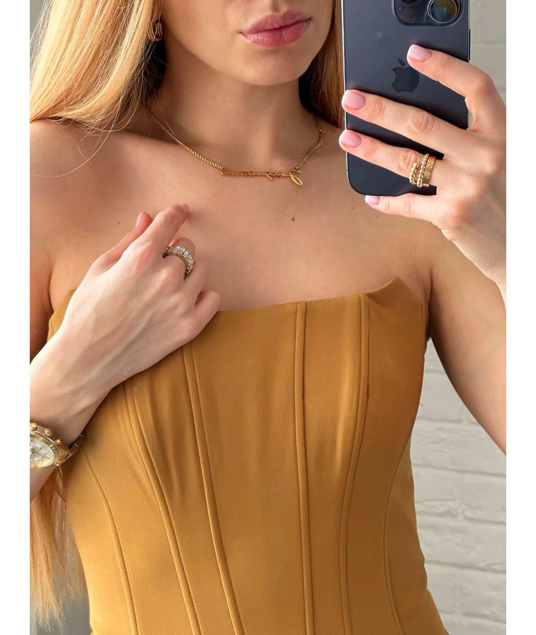 JACQUEMUS Золотое металлическое колье, фото 7