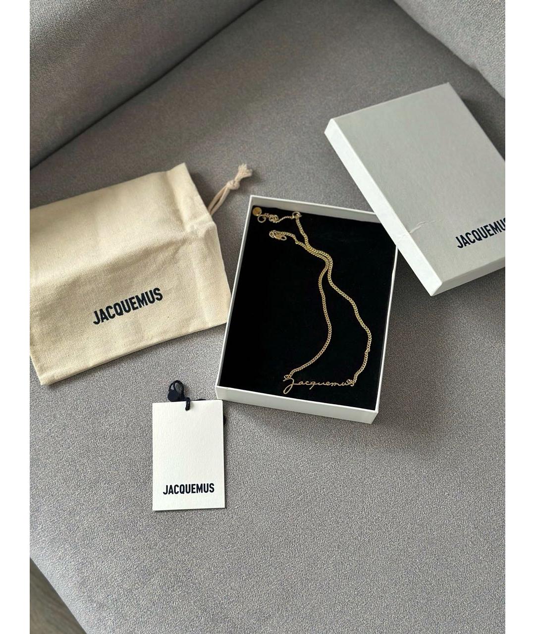 JACQUEMUS Золотое металлическое колье, фото 2