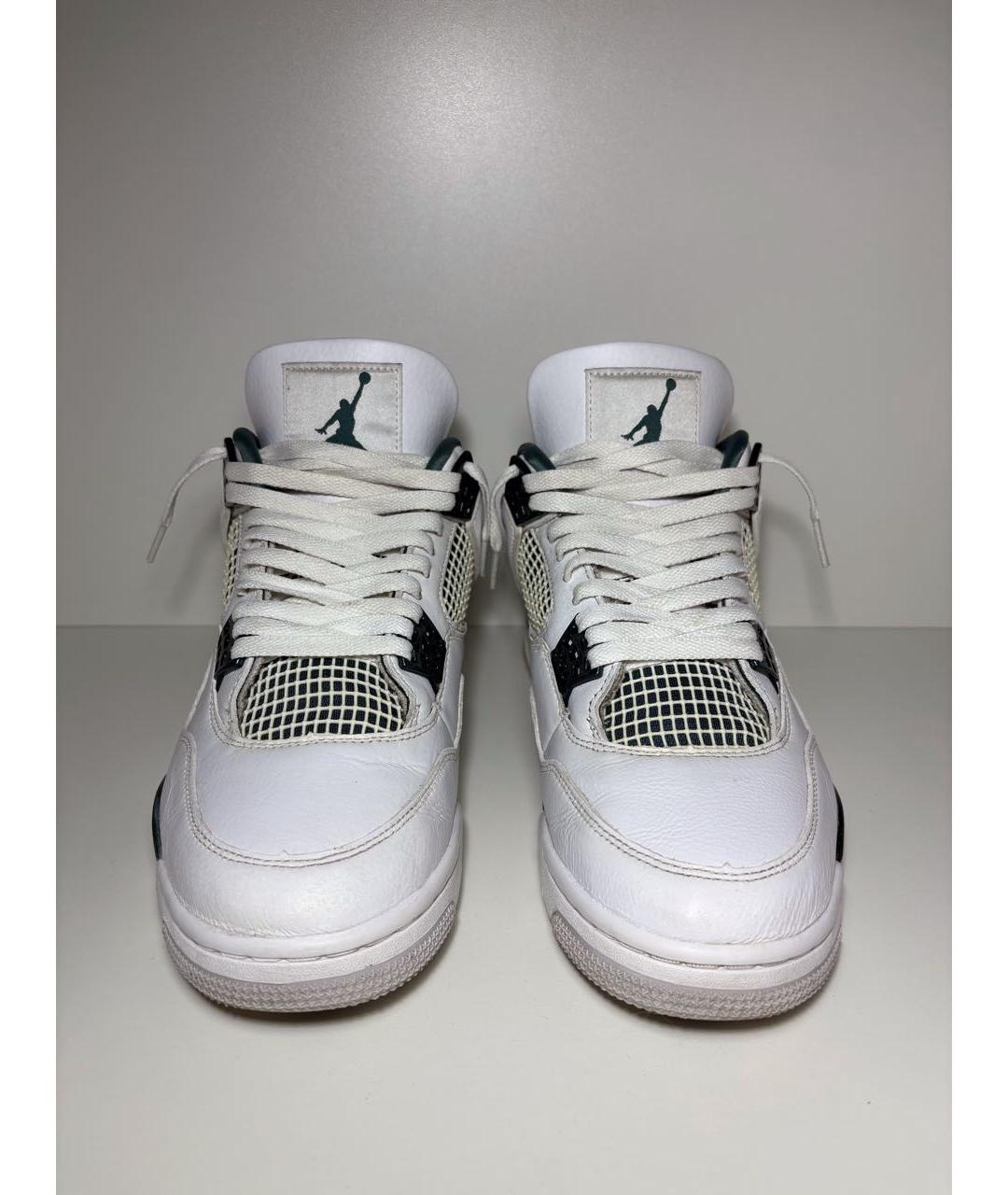 JORDAN Белые кожаные высокие кроссовки / кеды, фото 2