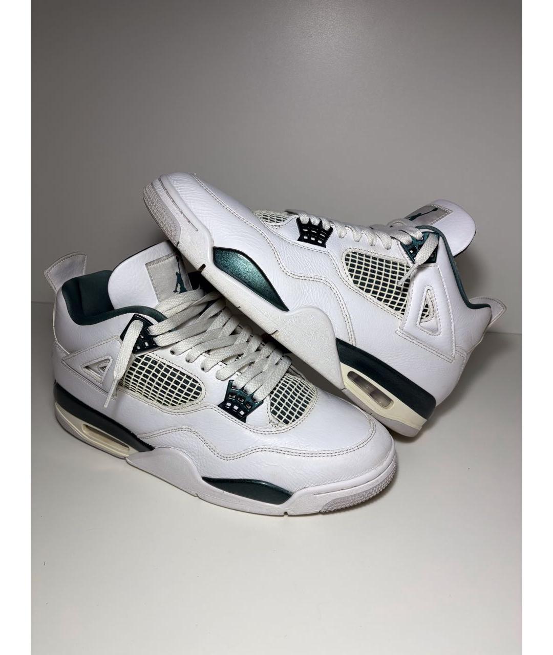 JORDAN Белые кожаные высокие кроссовки / кеды, фото 6