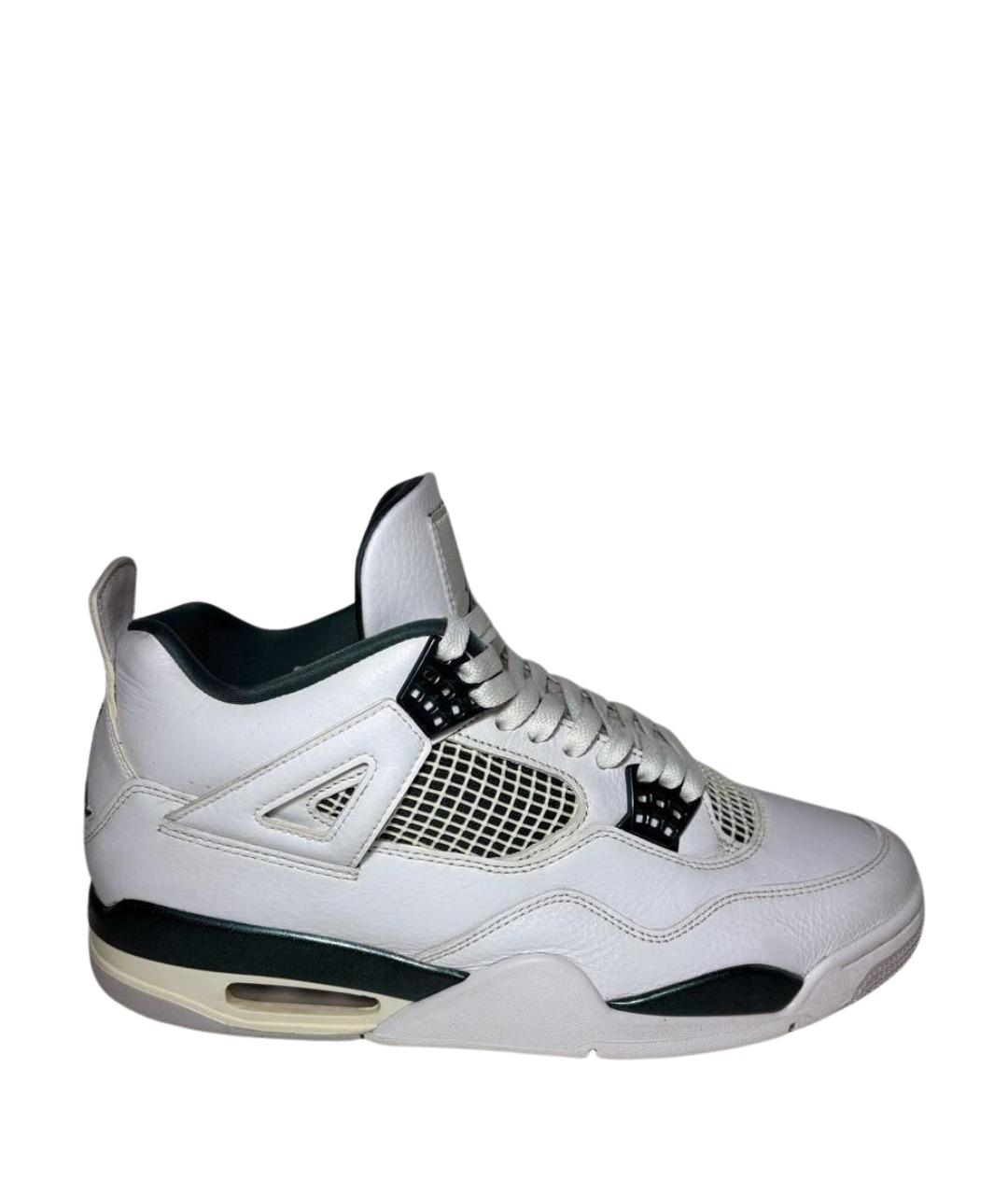 JORDAN Белые кожаные высокие кроссовки / кеды, фото 1