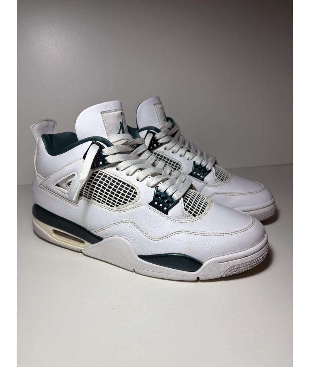JORDAN Белые кожаные высокие кроссовки / кеды, фото 5