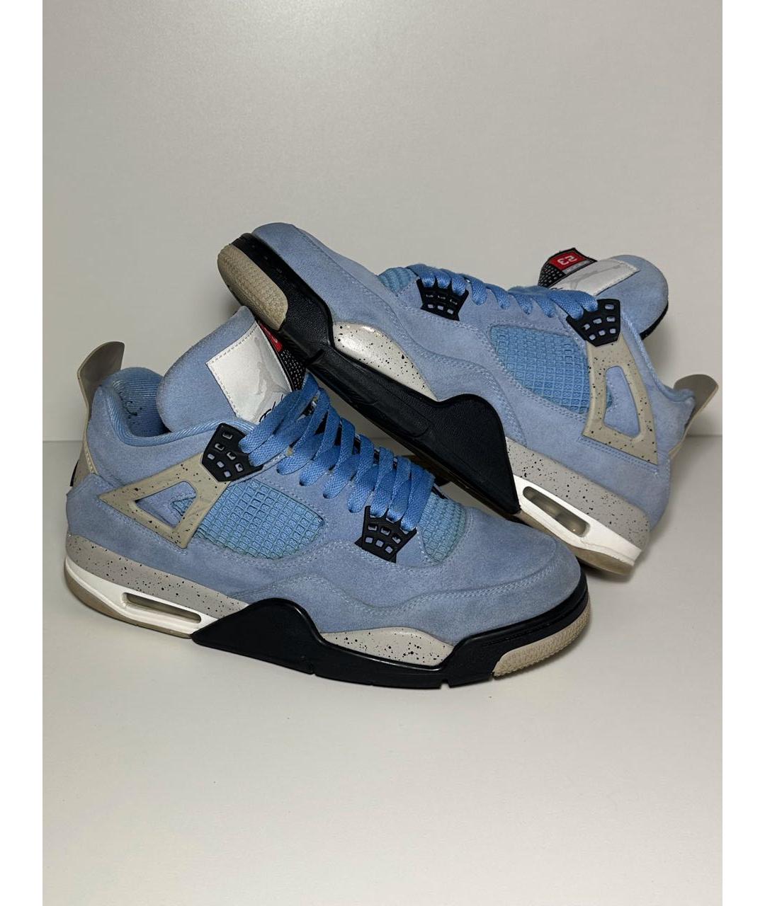 JORDAN Голубые высокие кроссовки / кеды из искусственной кожи, фото 6