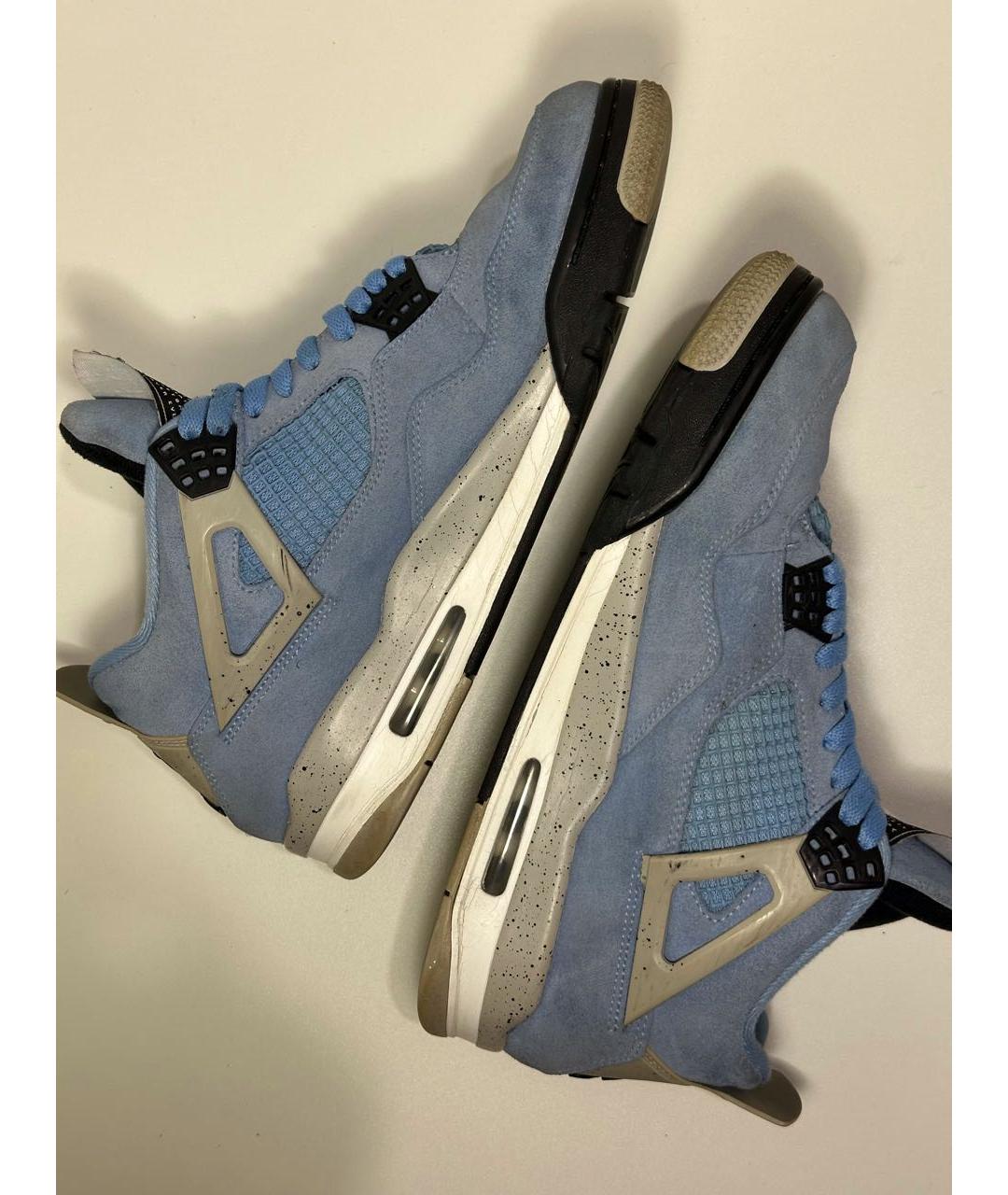 JORDAN Голубые высокие кроссовки / кеды из искусственной кожи, фото 7
