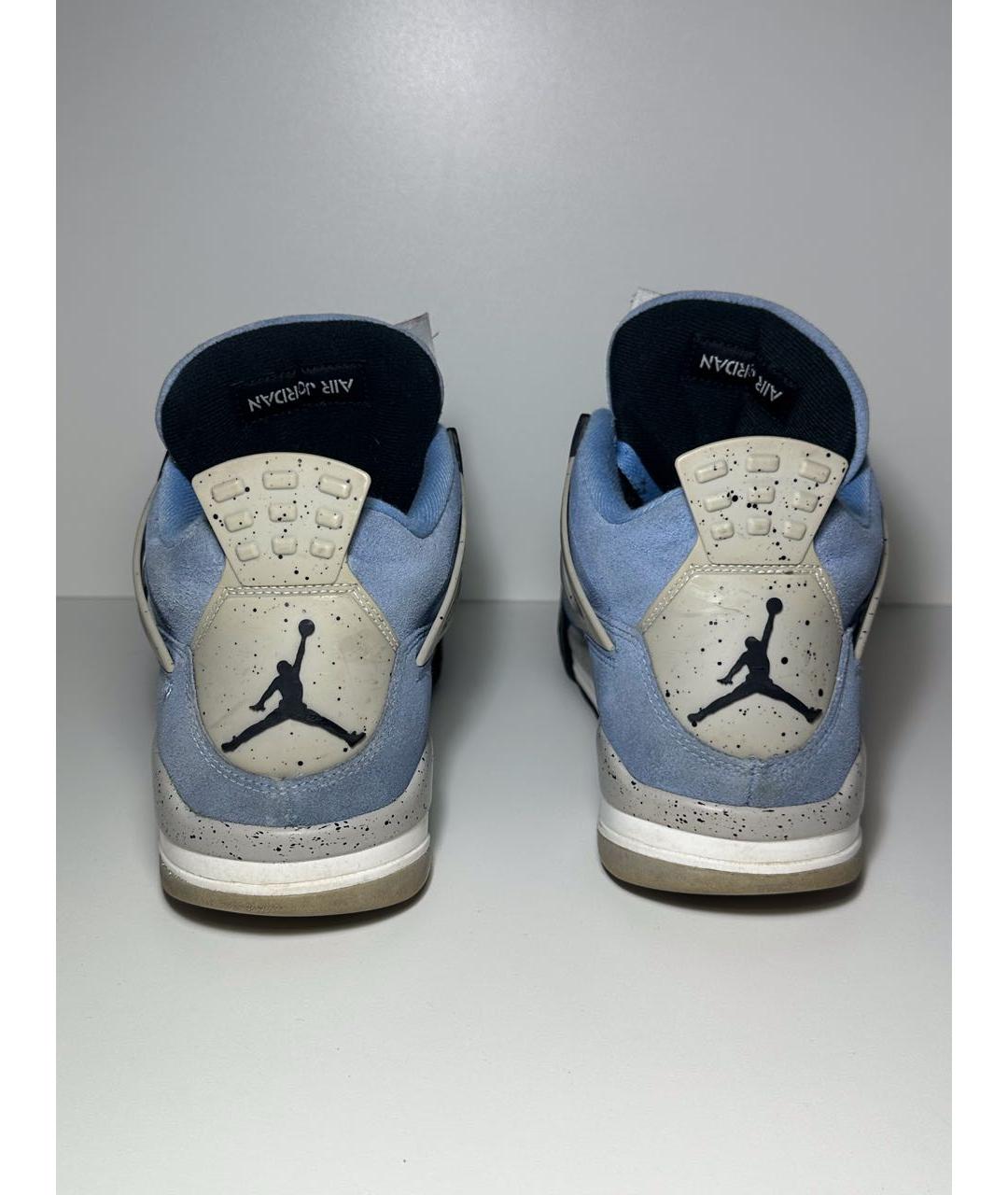 JORDAN Голубые высокие кроссовки / кеды из искусственной кожи, фото 3