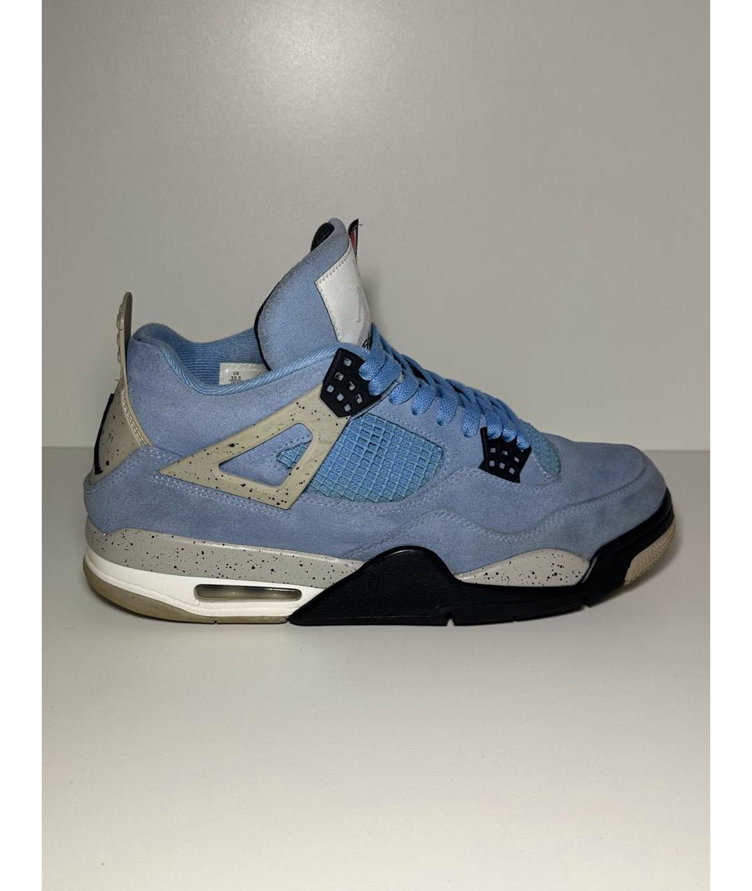 JORDAN Голубые высокие кроссовки / кеды из искусственной кожи, фото 9