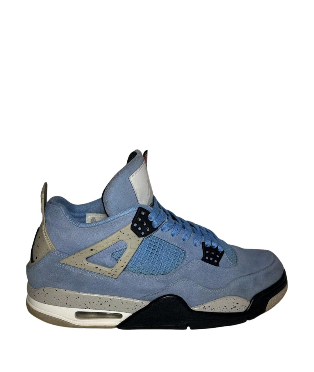 JORDAN Голубые высокие кроссовки / кеды из искусственной кожи, фото 1