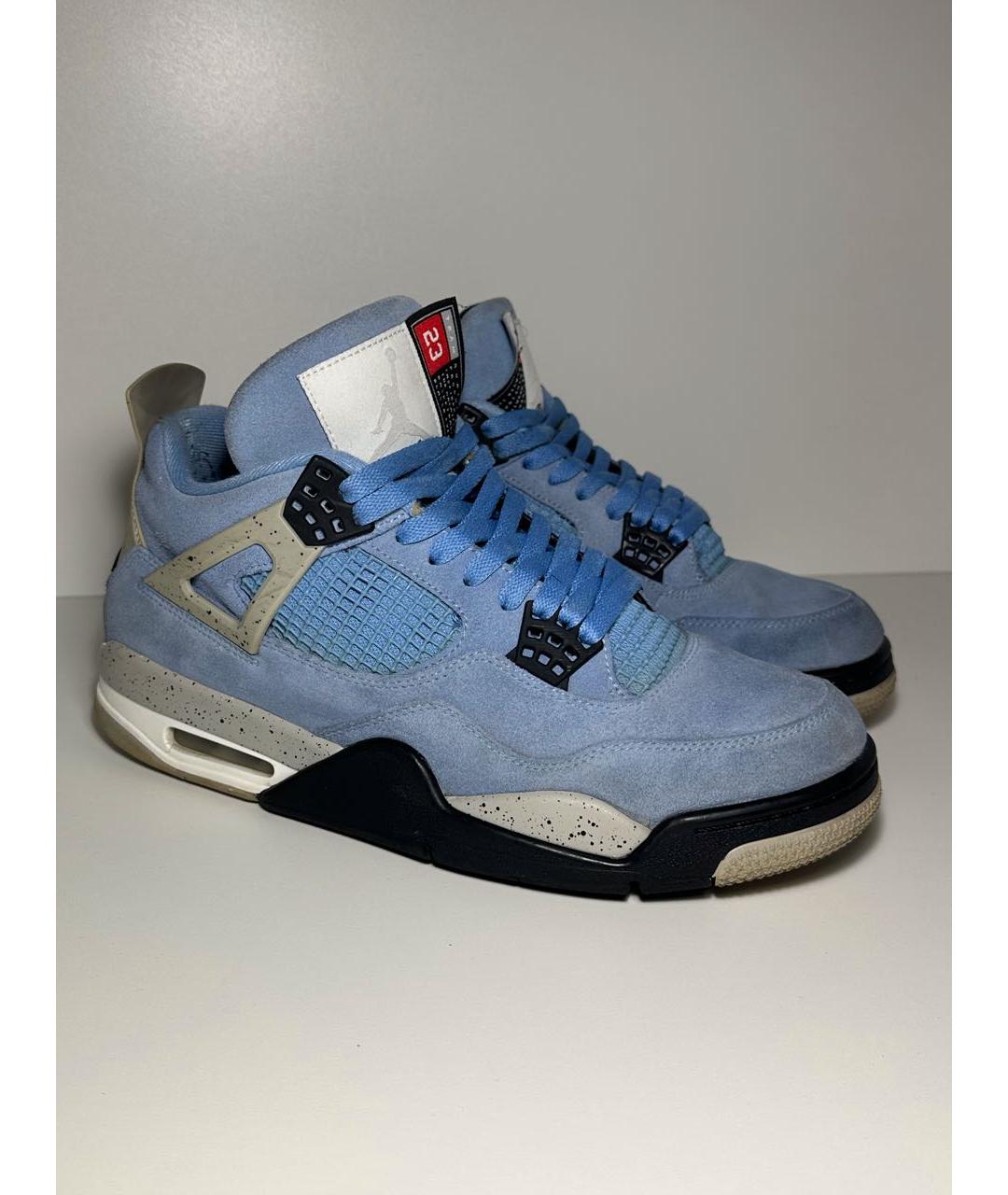 JORDAN Голубые высокие кроссовки / кеды из искусственной кожи, фото 5
