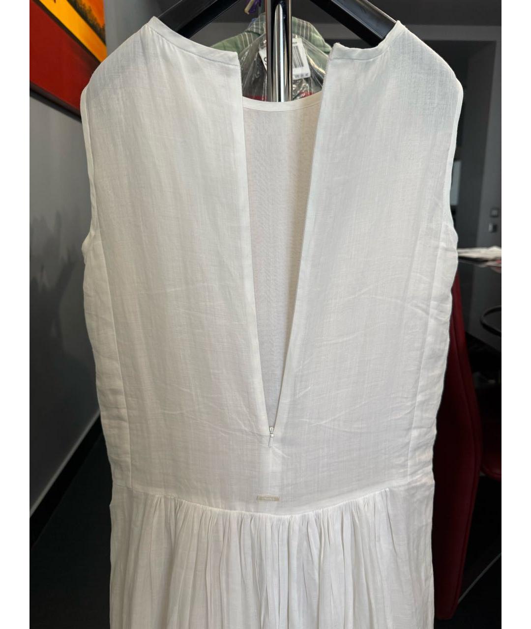 'S MAX MARA Белый льняной сарафан, фото 6