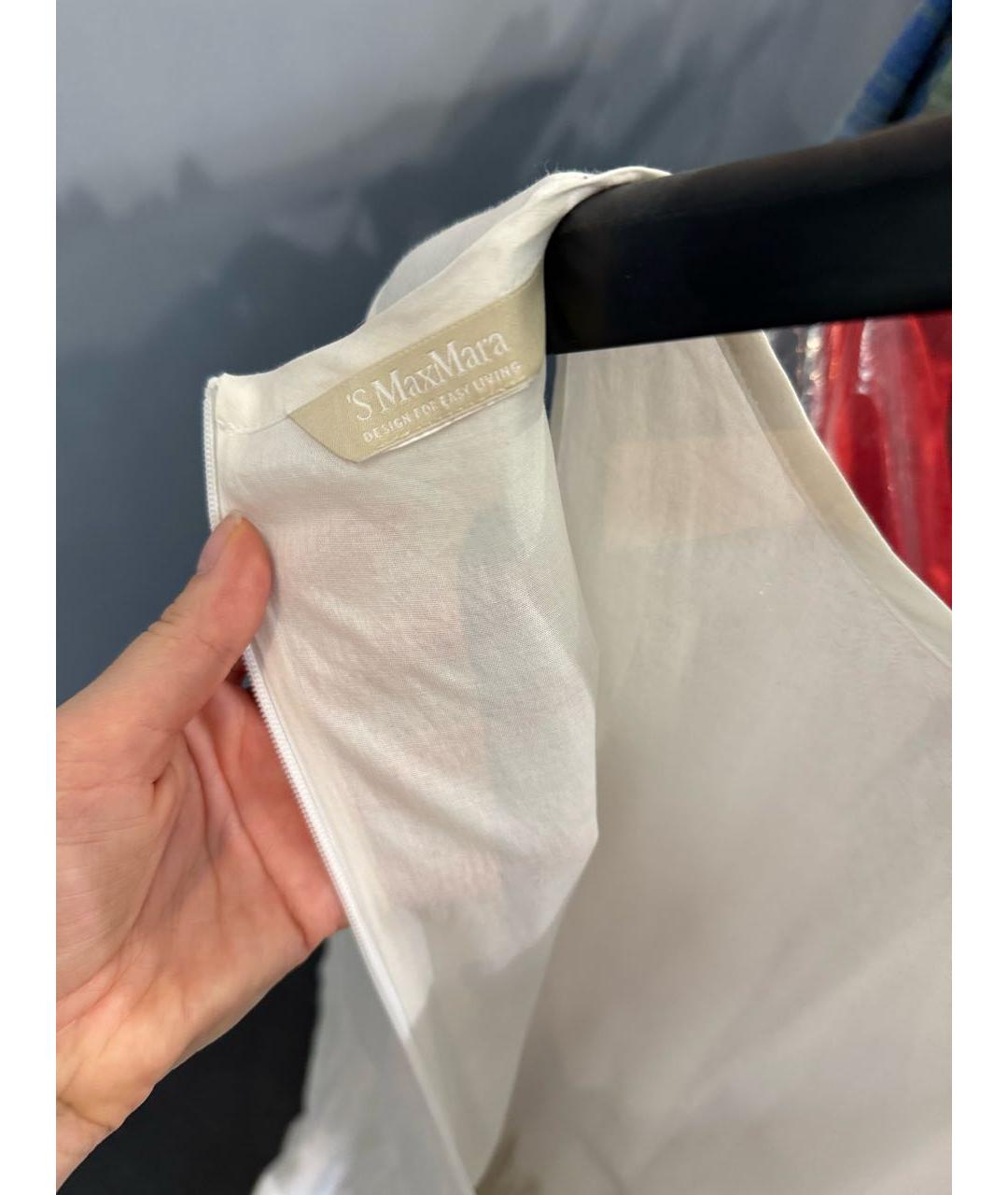 'S MAX MARA Белый льняной сарафан, фото 8