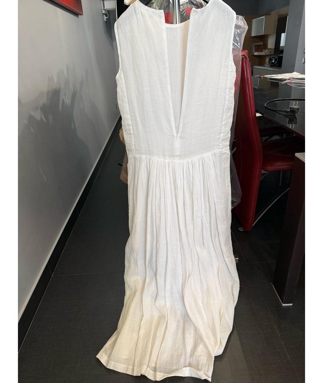 'S MAX MARA Белый льняной сарафан, фото 2