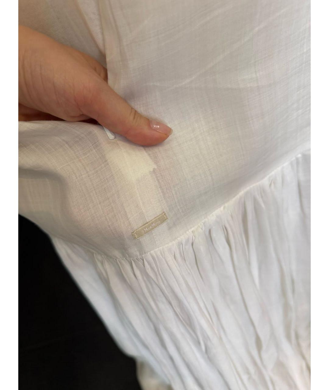 'S MAX MARA Белый льняной сарафан, фото 7