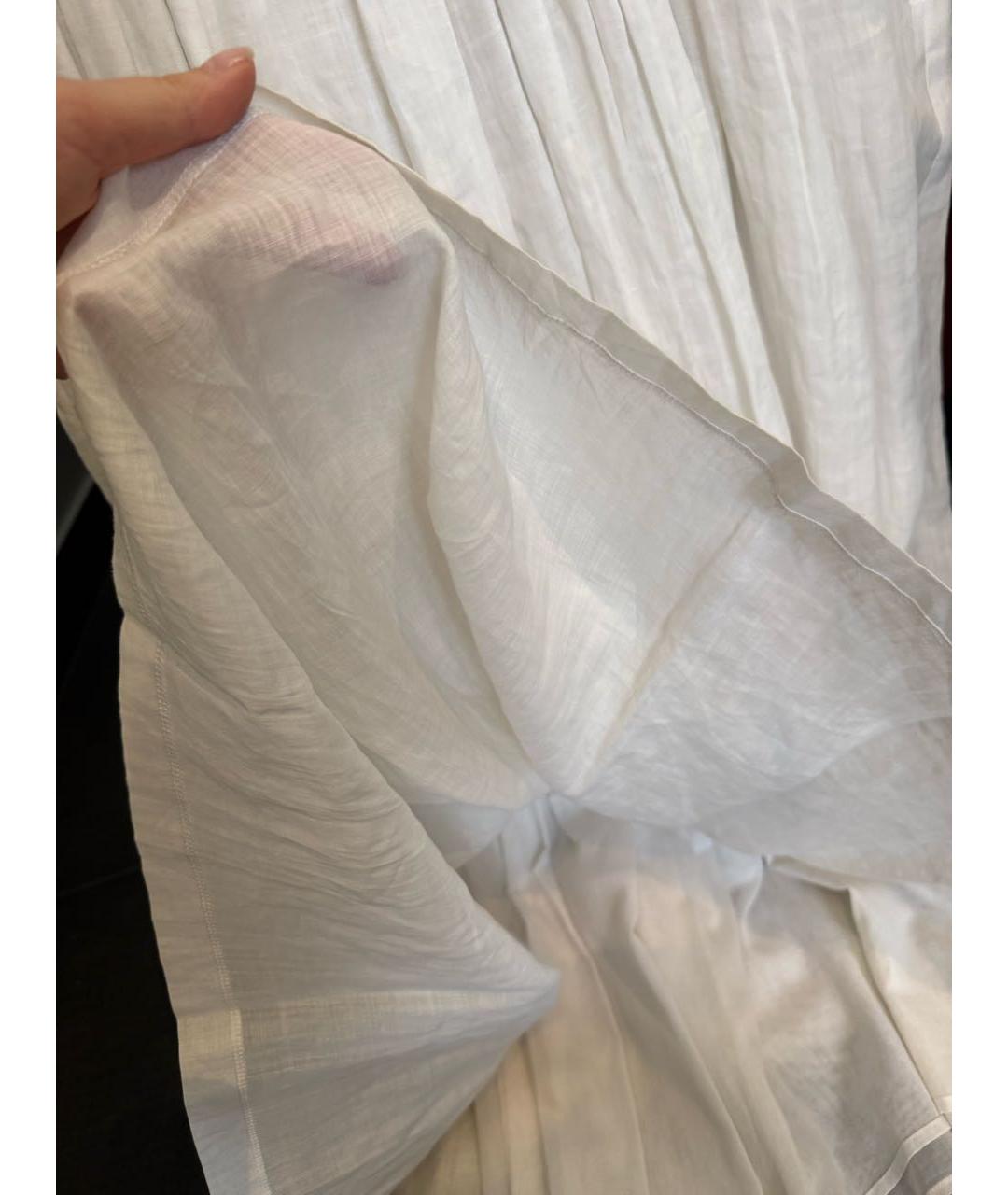 'S MAX MARA Белый льняной сарафан, фото 5