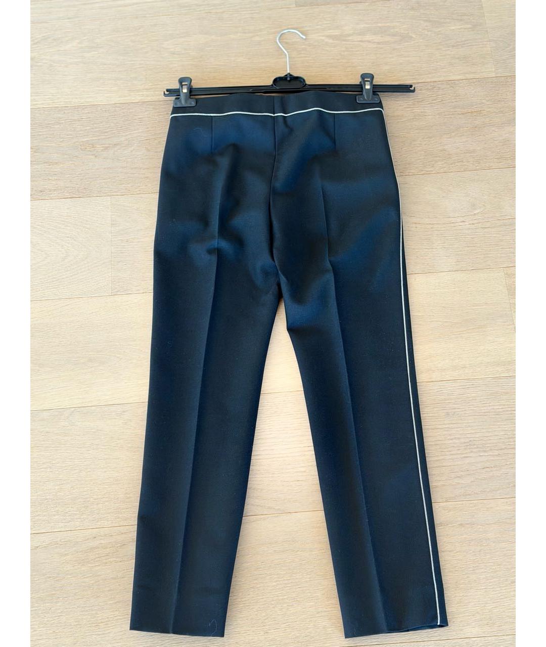 BALENCIAGA Черные полиэстеровые брюки узкие, фото 2