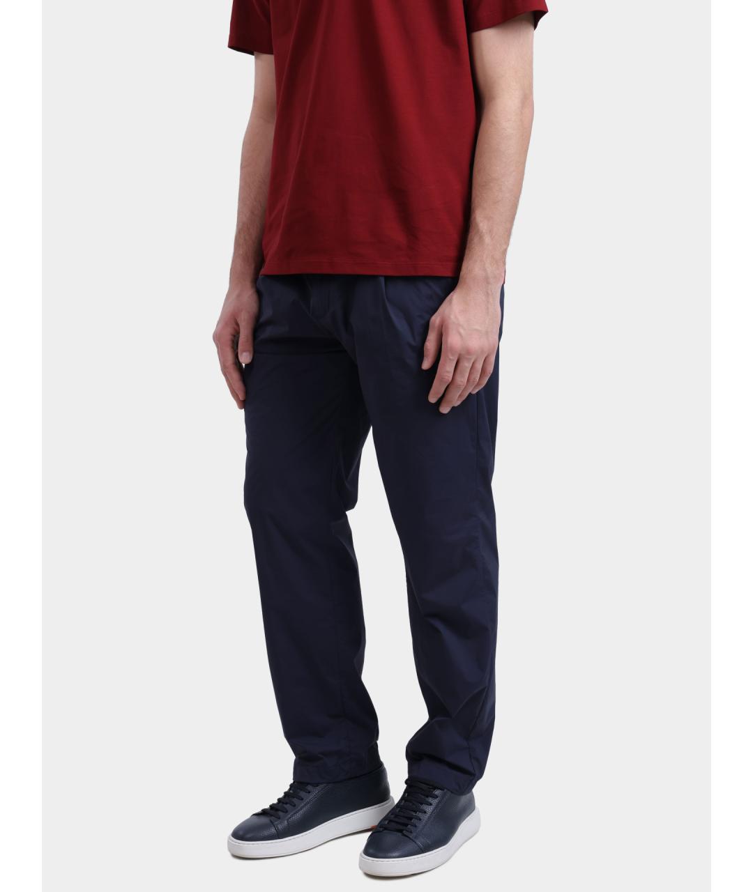 HERNO Темно-синие повседневные брюки, фото 3
