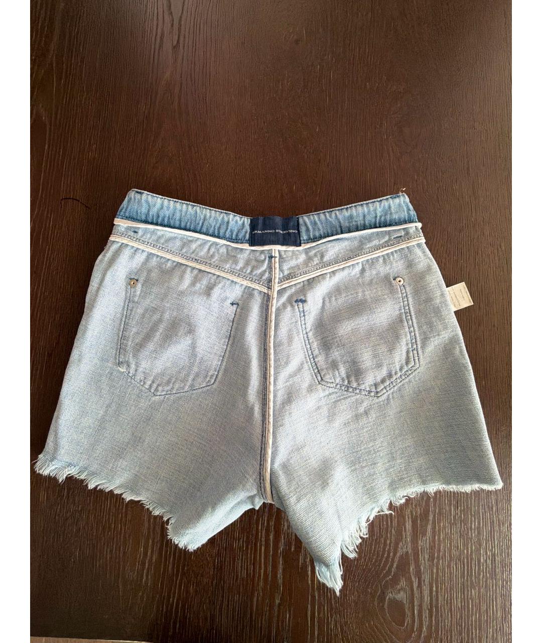ERMANNO SCERVINO Голубые деним шорты, фото 3