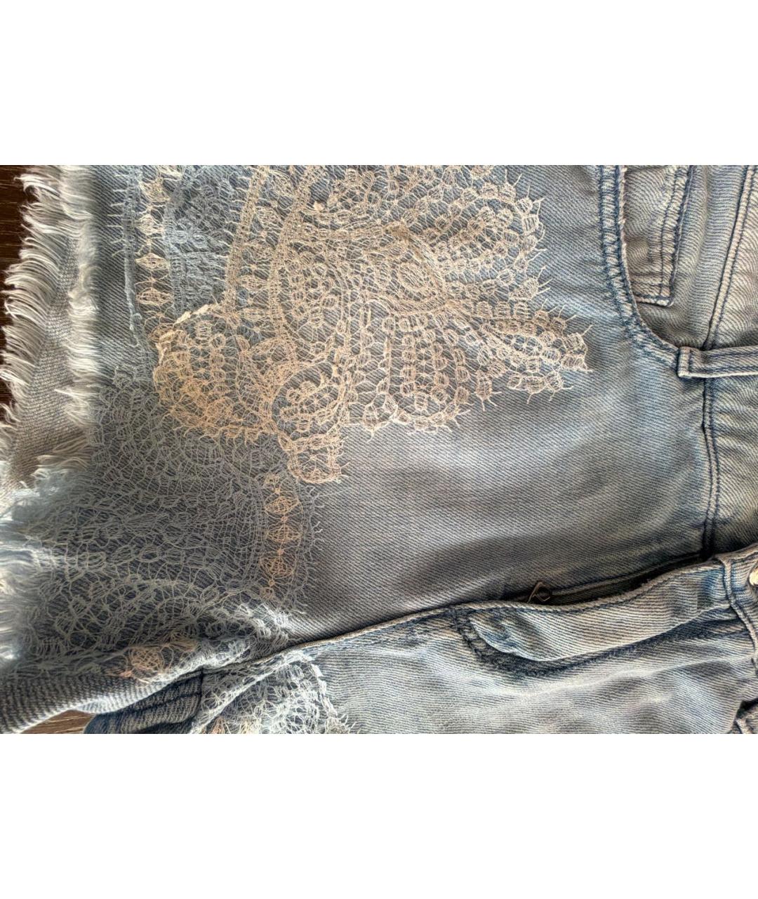 ERMANNO SCERVINO Голубые деним шорты, фото 4