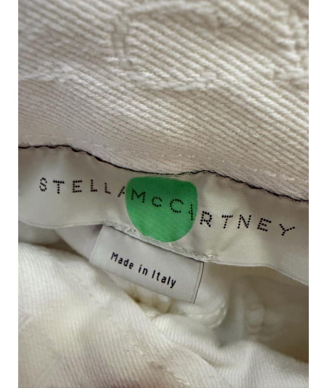 STELLA MCCARTNEY Белые хлопковые джинсы клеш, фото 3