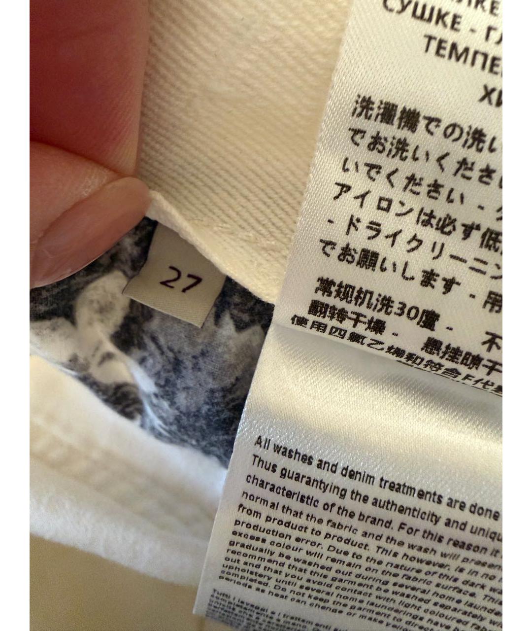 STELLA MCCARTNEY Белые хлопковые джинсы клеш, фото 5