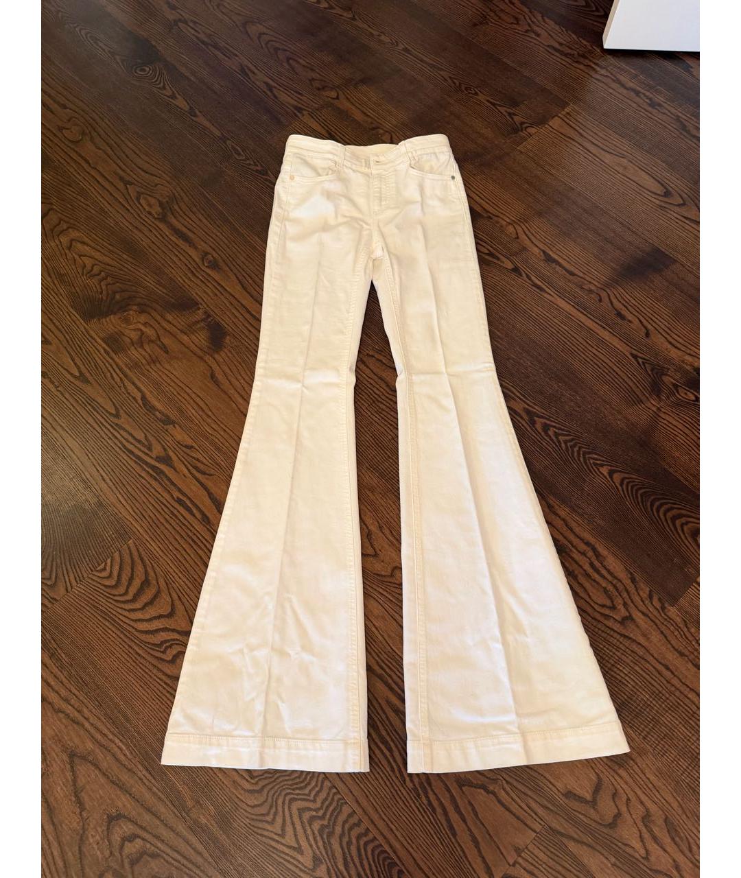 STELLA MCCARTNEY Белые хлопковые джинсы клеш, фото 9