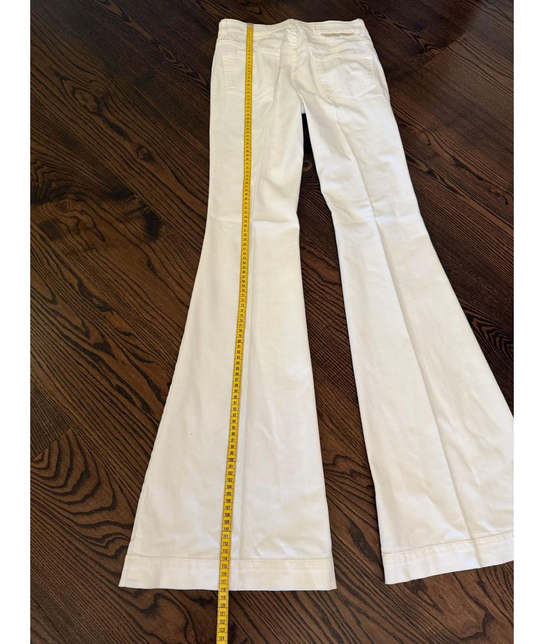 STELLA MCCARTNEY Белые хлопковые джинсы клеш, фото 7