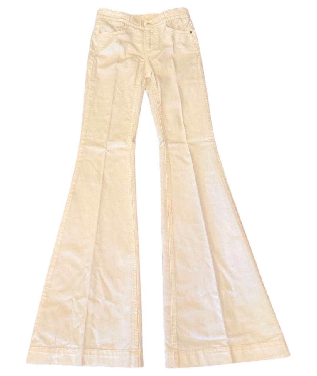 STELLA MCCARTNEY Белые хлопковые джинсы клеш, фото 1