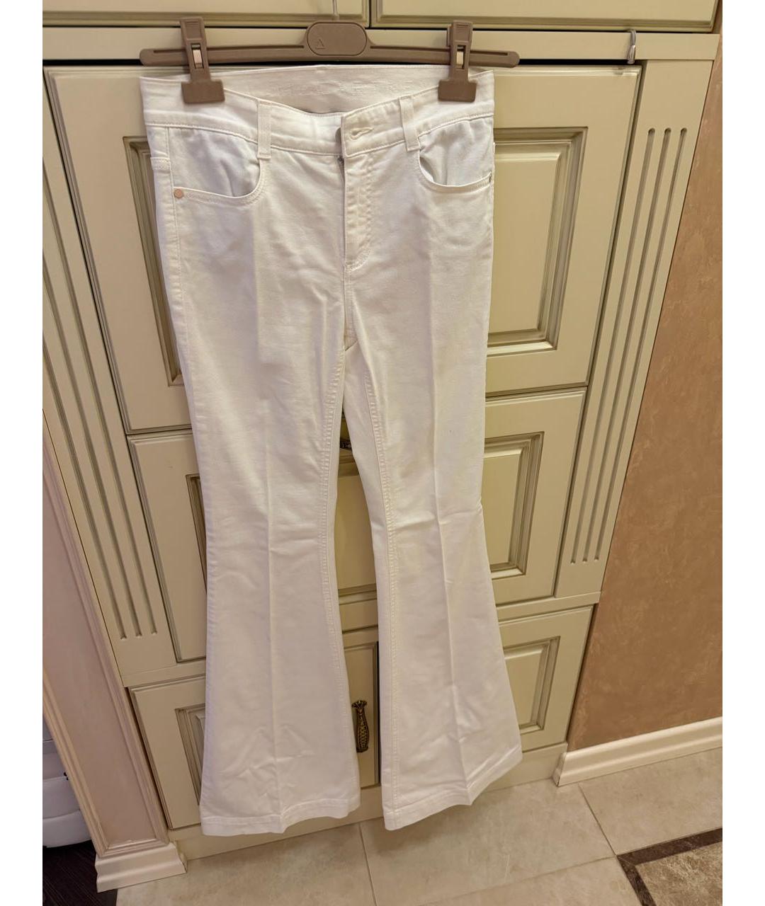 STELLA MCCARTNEY Белые хлопковые джинсы клеш, фото 2