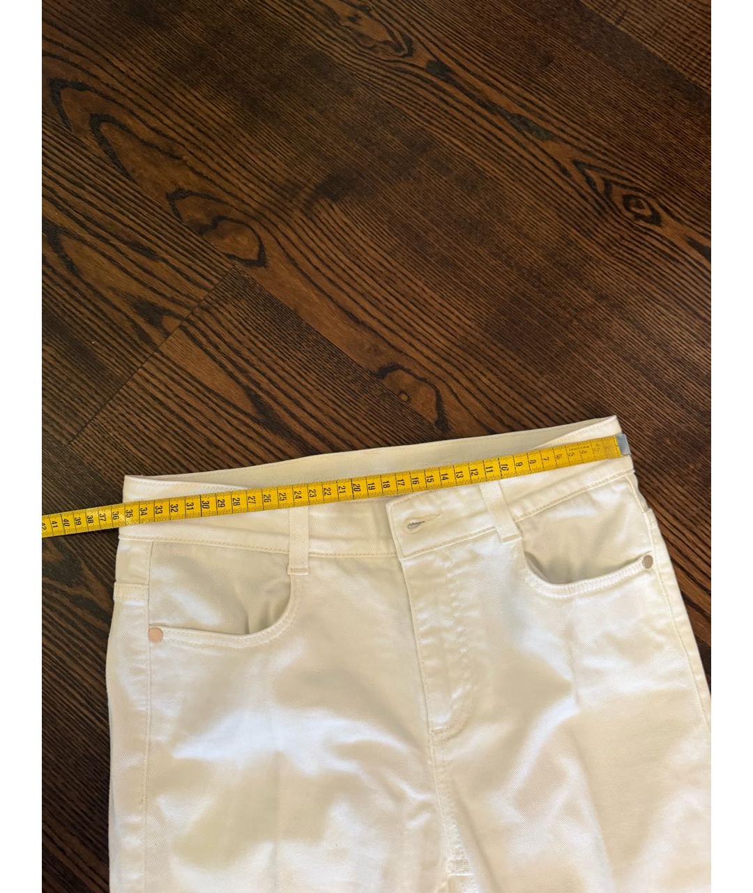 STELLA MCCARTNEY Белые хлопковые джинсы клеш, фото 8