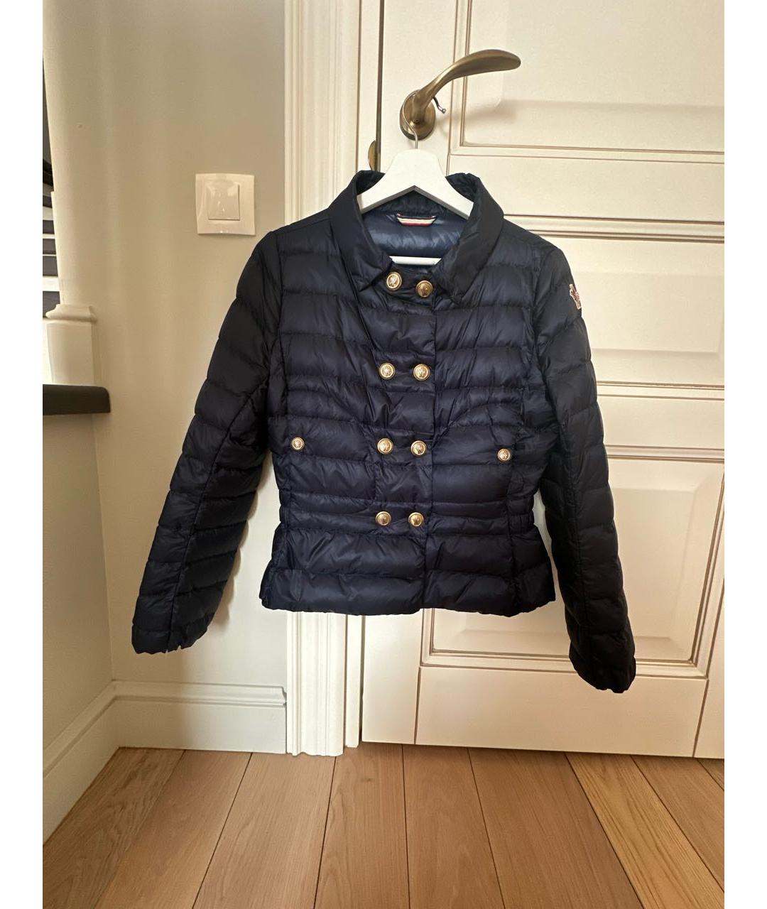 MONCLER Темно-синий пуховик, фото 5