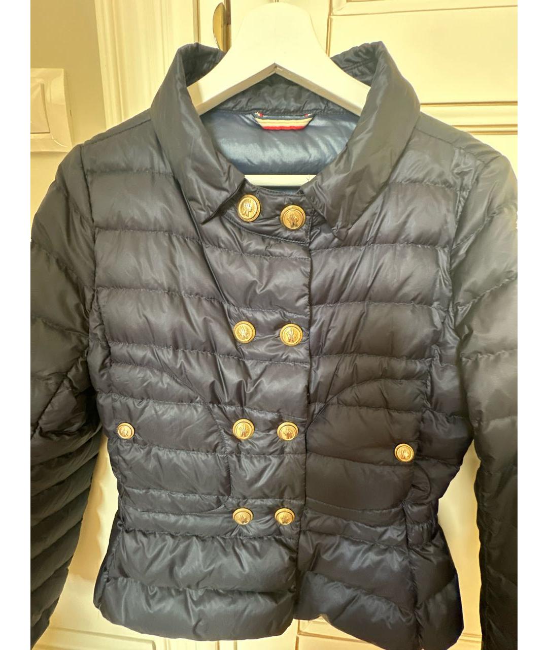 MONCLER Темно-синий пуховик, фото 3