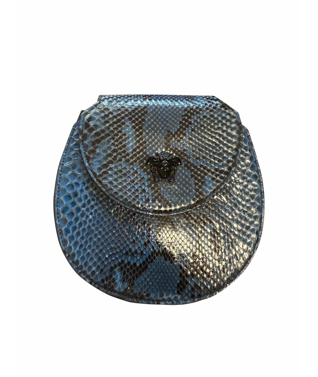 VERSACE Синяя кожаная сумка через плечо, фото 1