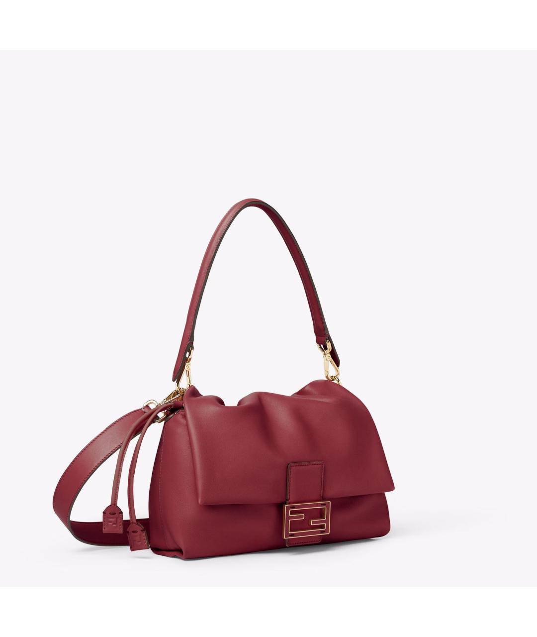 FENDI Красная кожаная сумка через плечо, фото 2