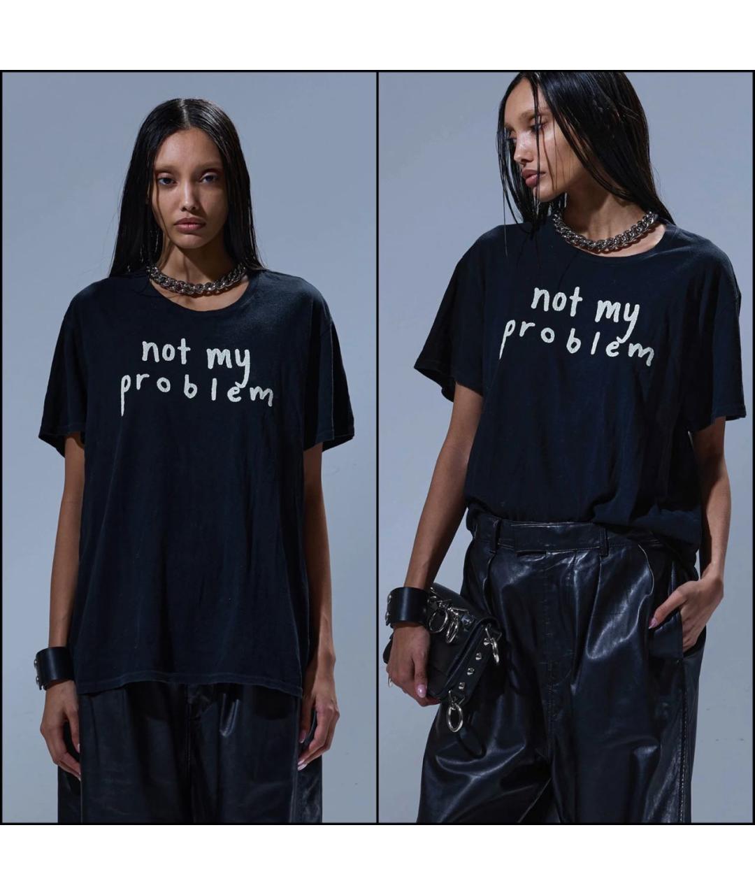 R13 Черная хлопковая футболка, фото 8