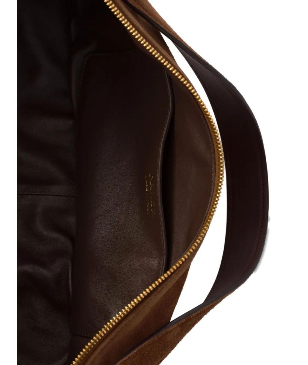 PRADA Коричневая замшевая сумка через плечо, фото 4