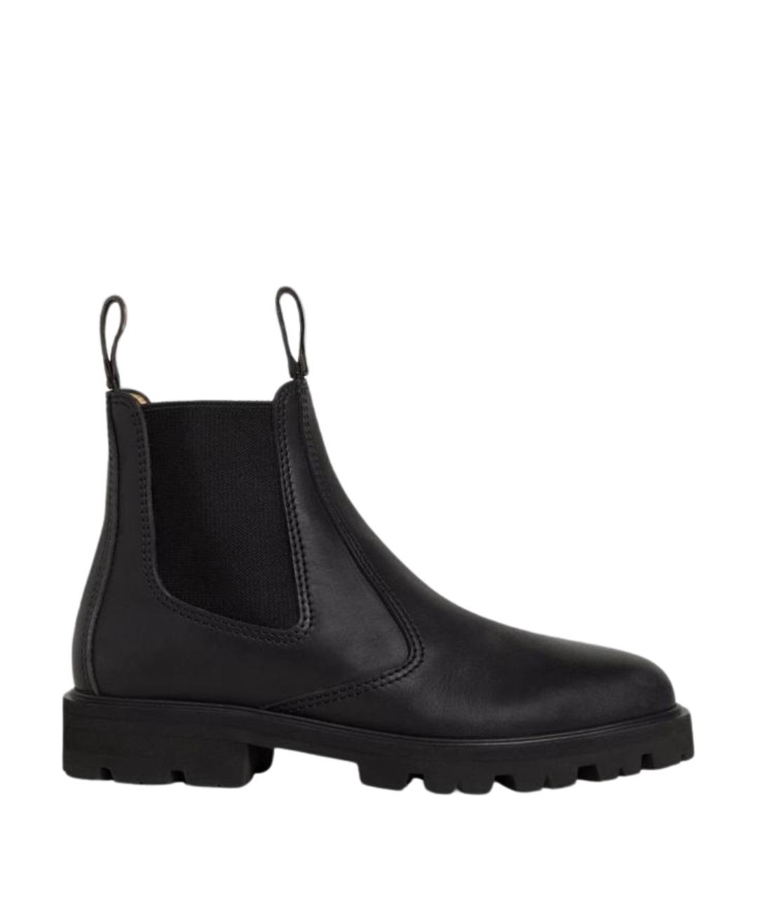 CELINE Черные кожаные полусапоги, фото 1