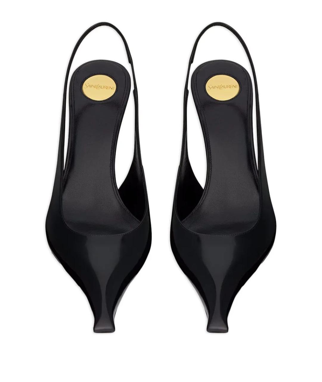 SAINT LAURENT Черные туфли из лакированной кожи, фото 3