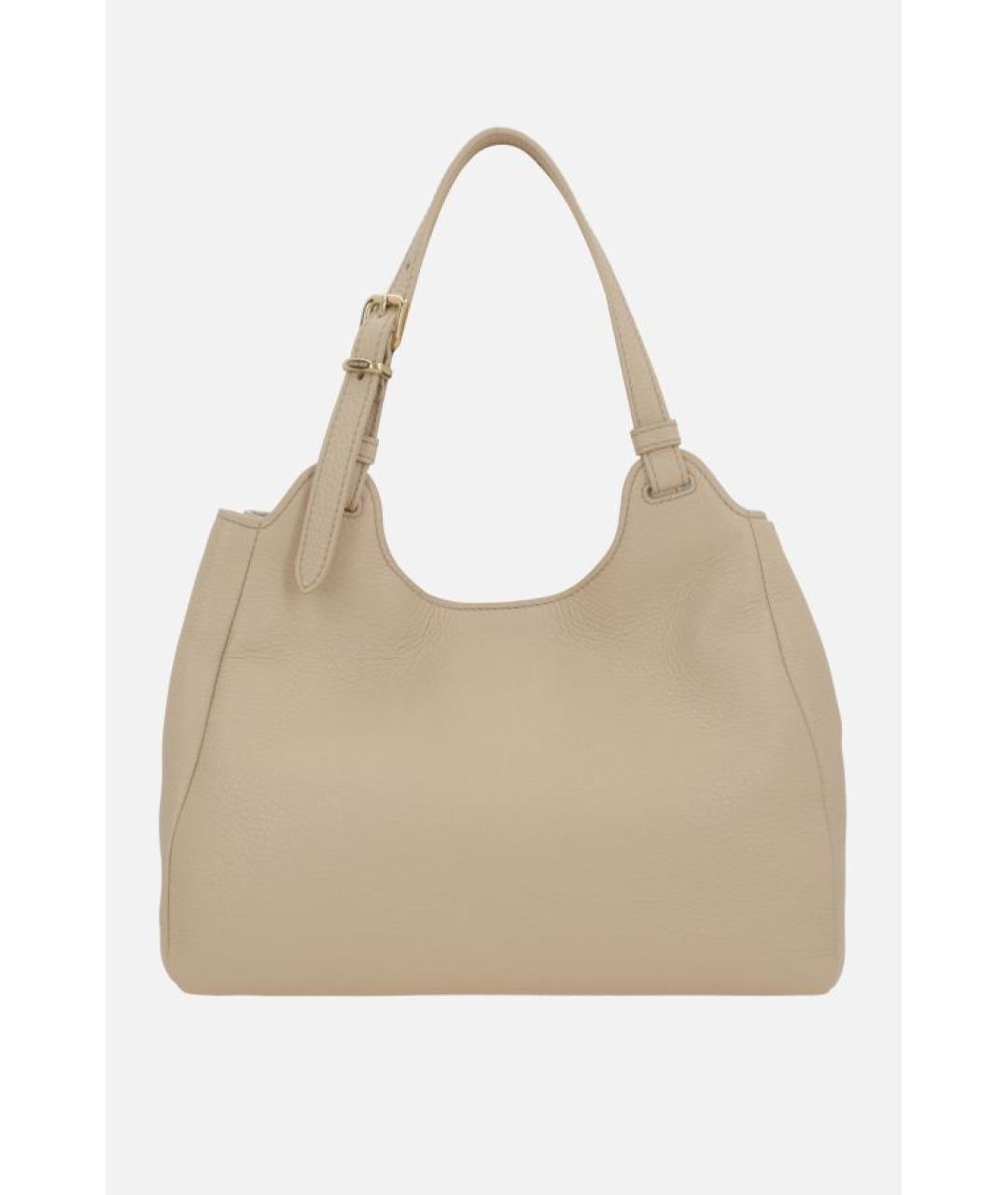 MIU MIU Бежевая кожаная сумка тоут, фото 3