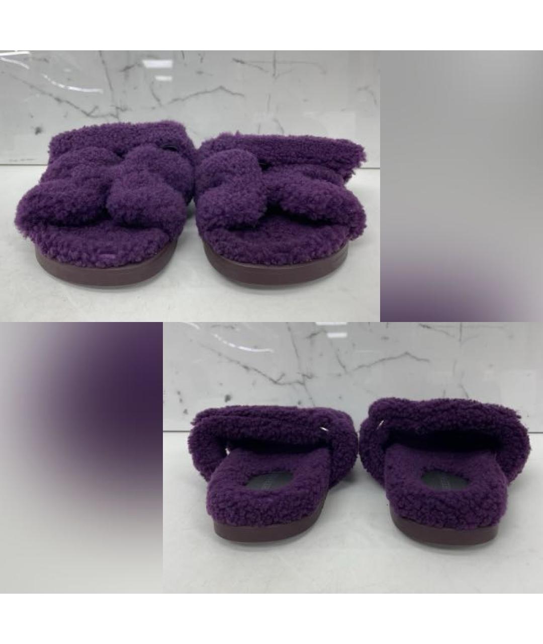 HERMES Фиолетовые сандалии, фото 6