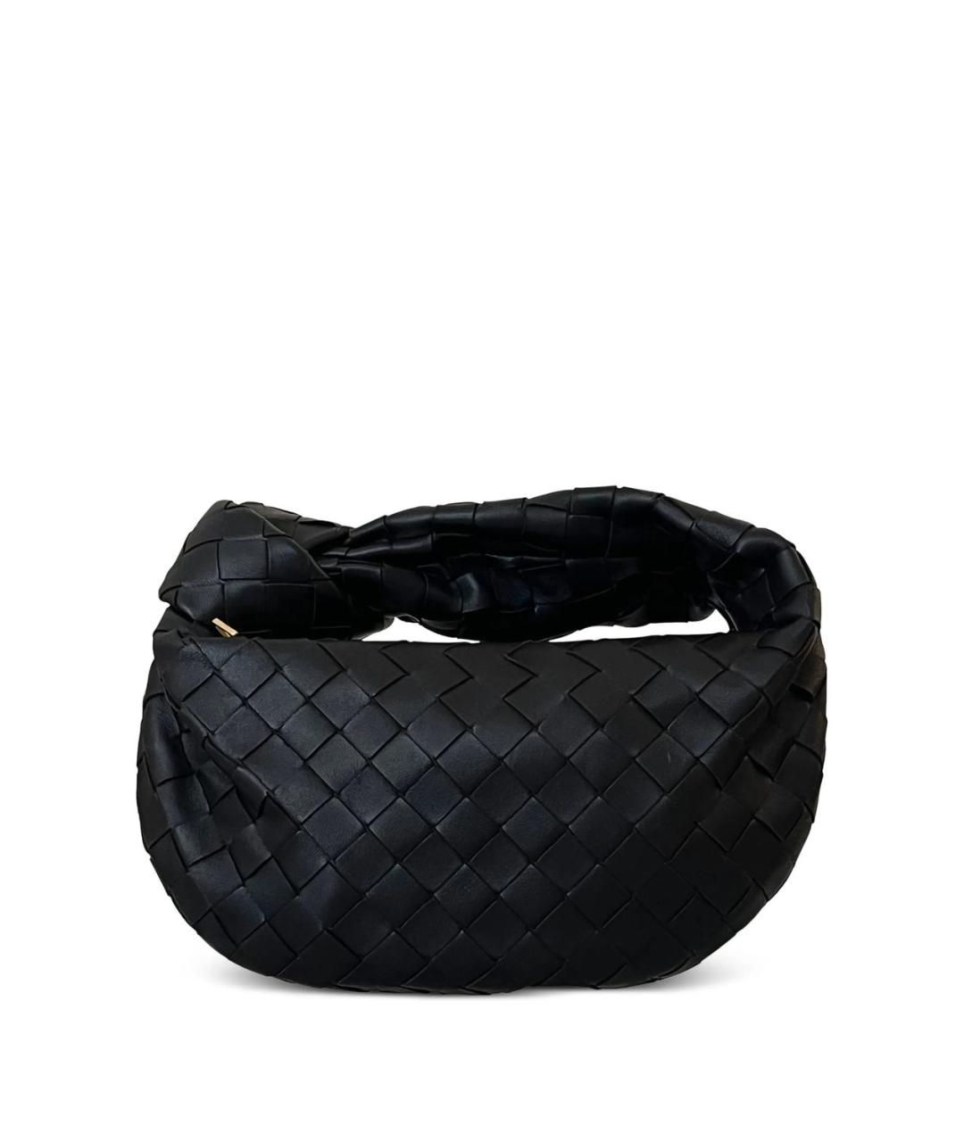 BOTTEGA VENETA Черная кожаная сумка с короткими ручками, фото 1