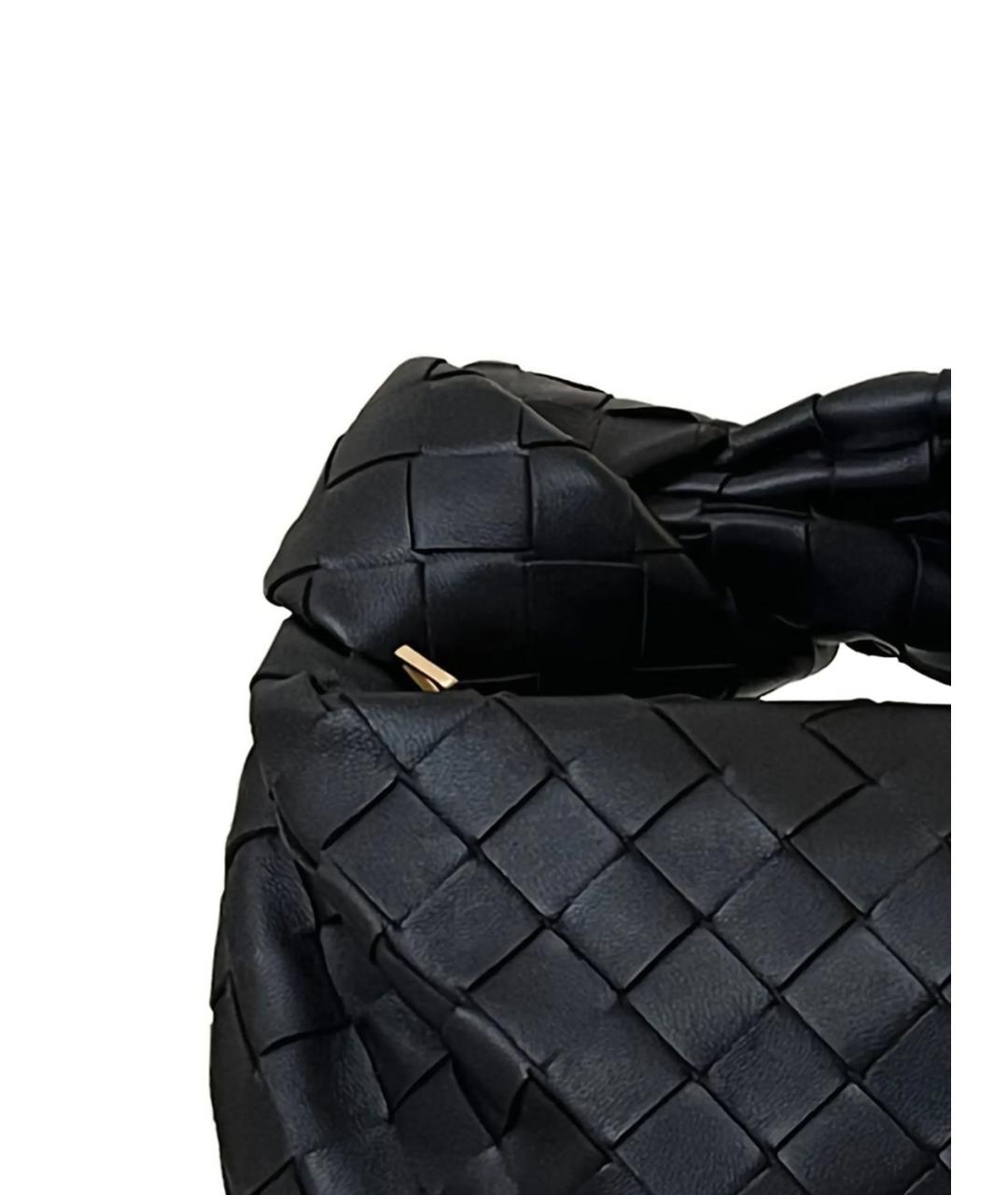 BOTTEGA VENETA Черная кожаная сумка с короткими ручками, фото 3