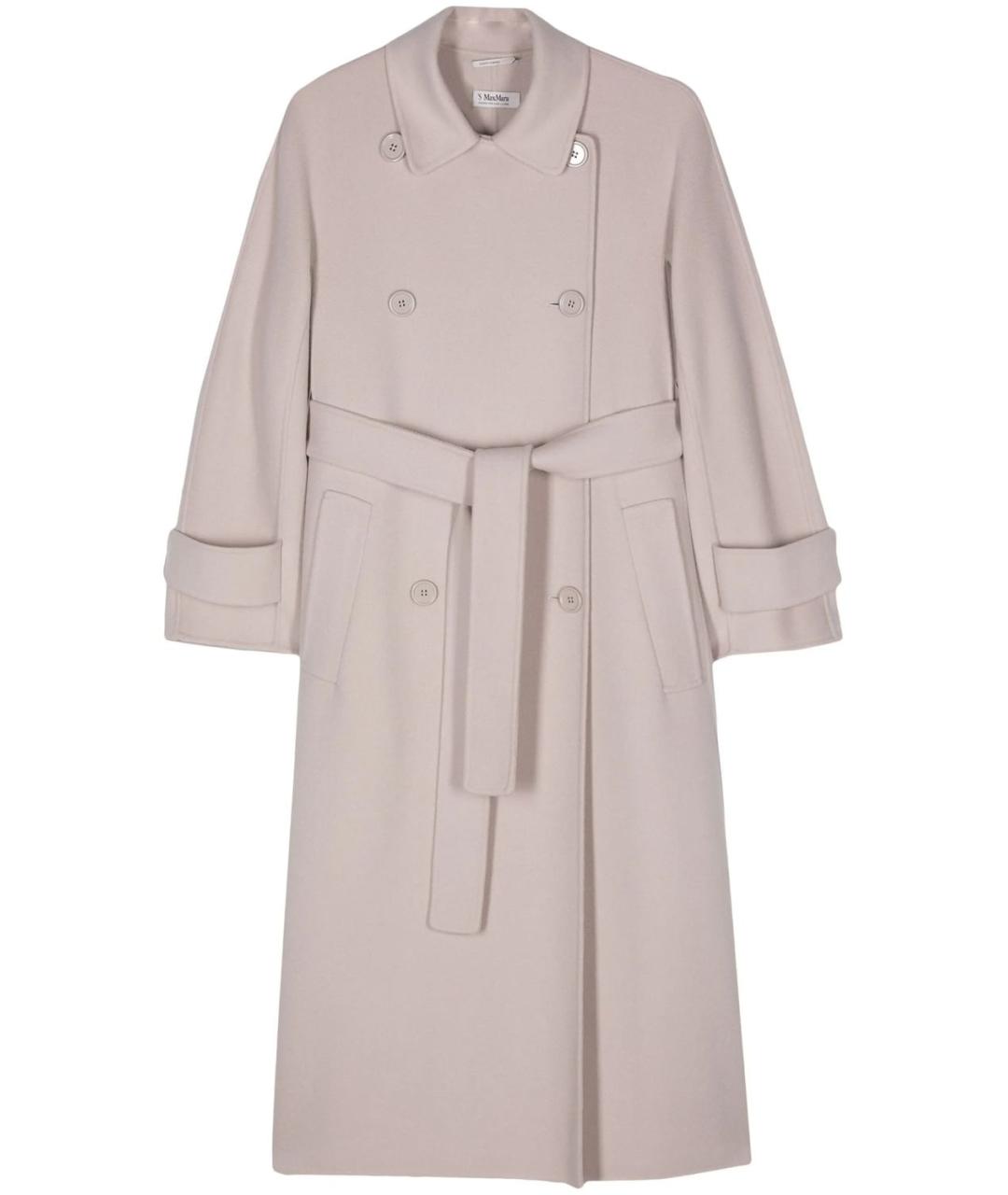 'S MAX MARA Бежевое шерстяное пальто, фото 1