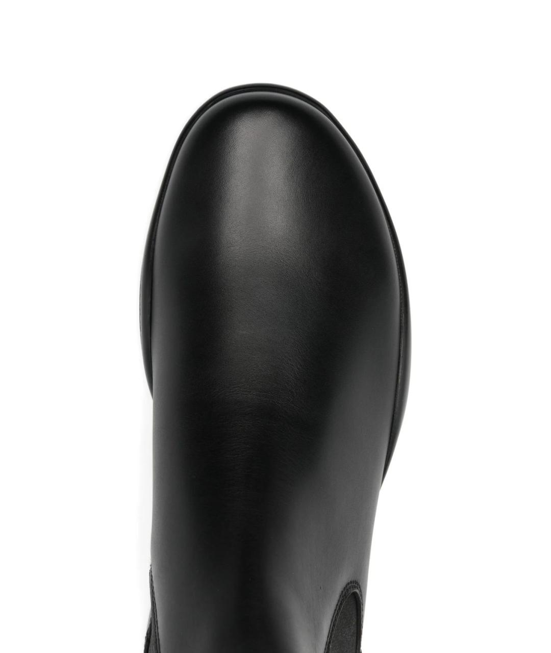 PRADA Черные кожаные высокие ботинки, фото 4