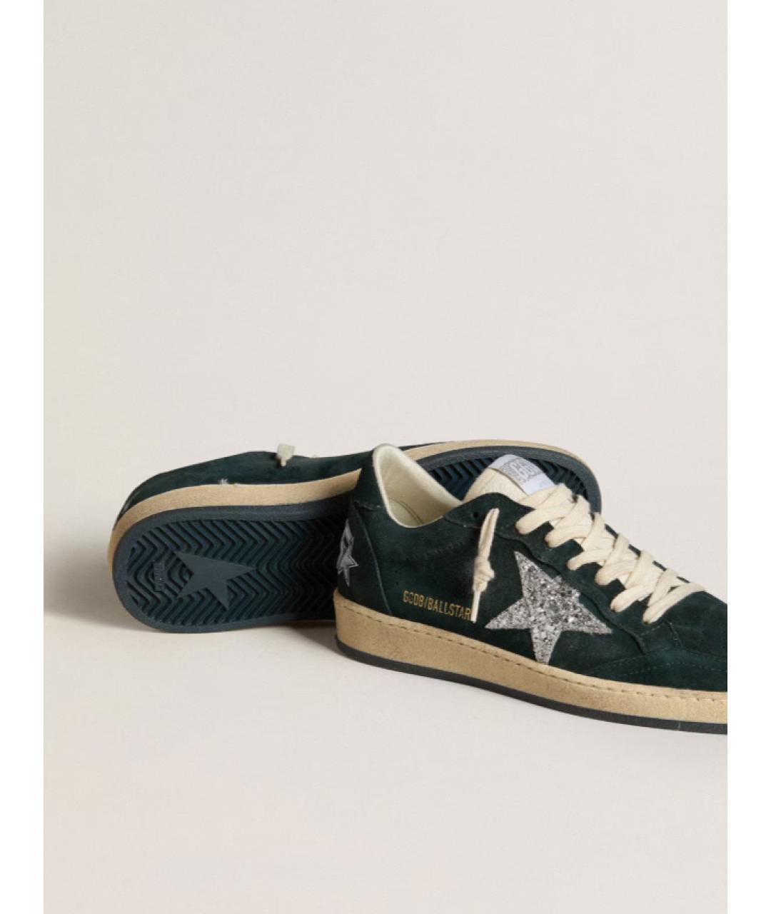 GOLDEN GOOSE DELUXE BRAND Зеленые замшевые кеды, фото 2