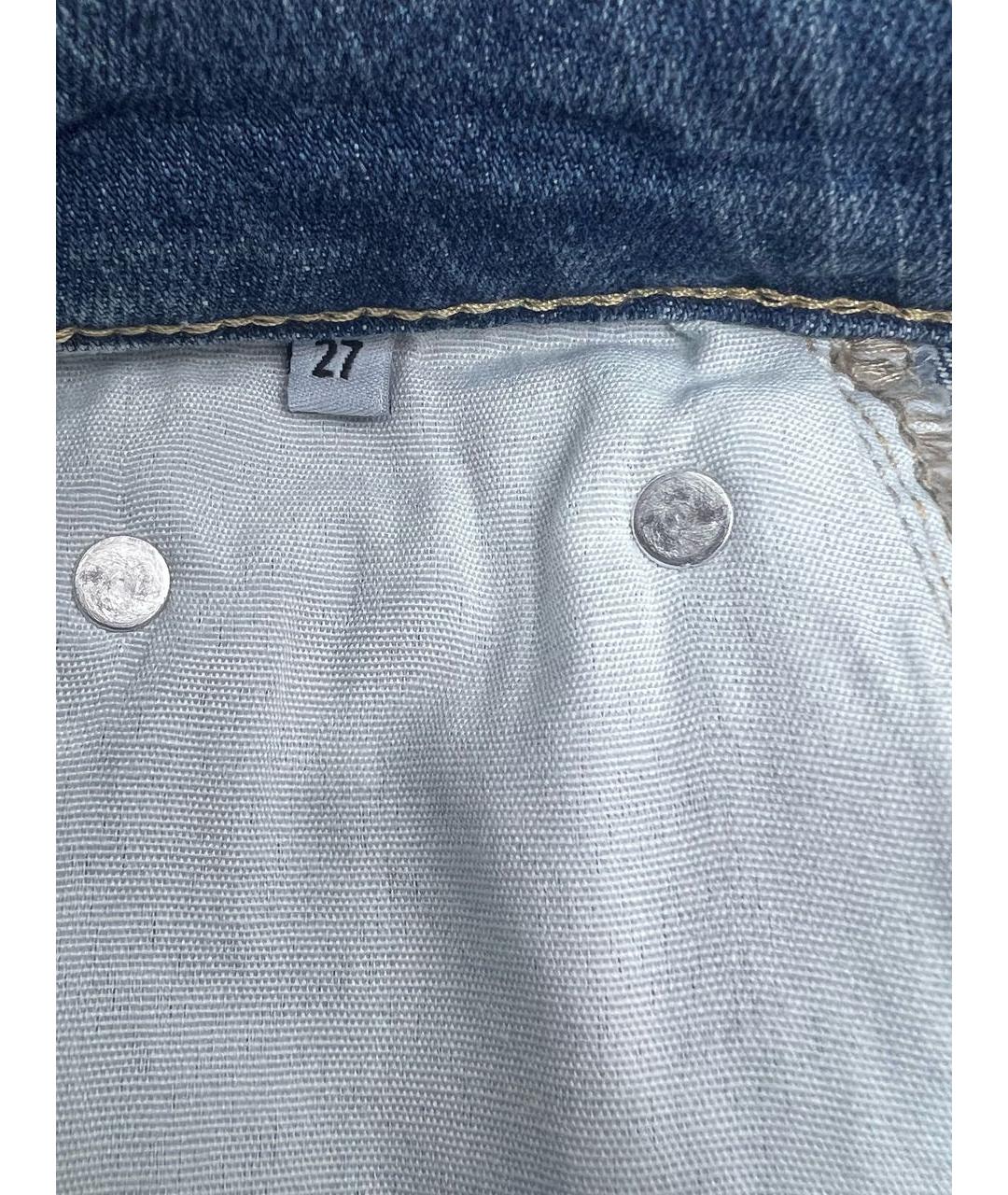 ICEBERG Синие хлопко-эластановые прямые джинсы, фото 5