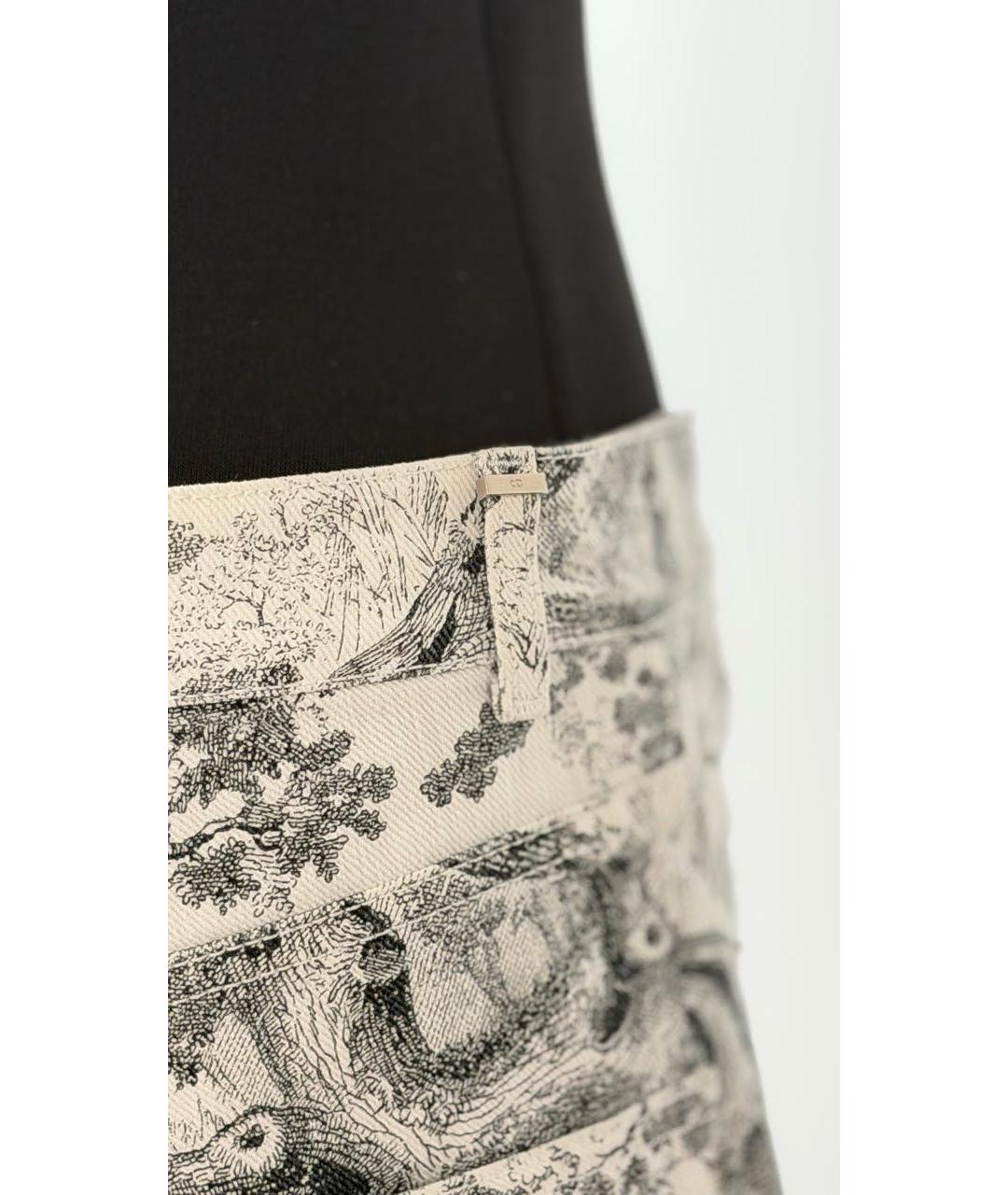 CHRISTIAN DIOR Белые хлопковые прямые джинсы, фото 6