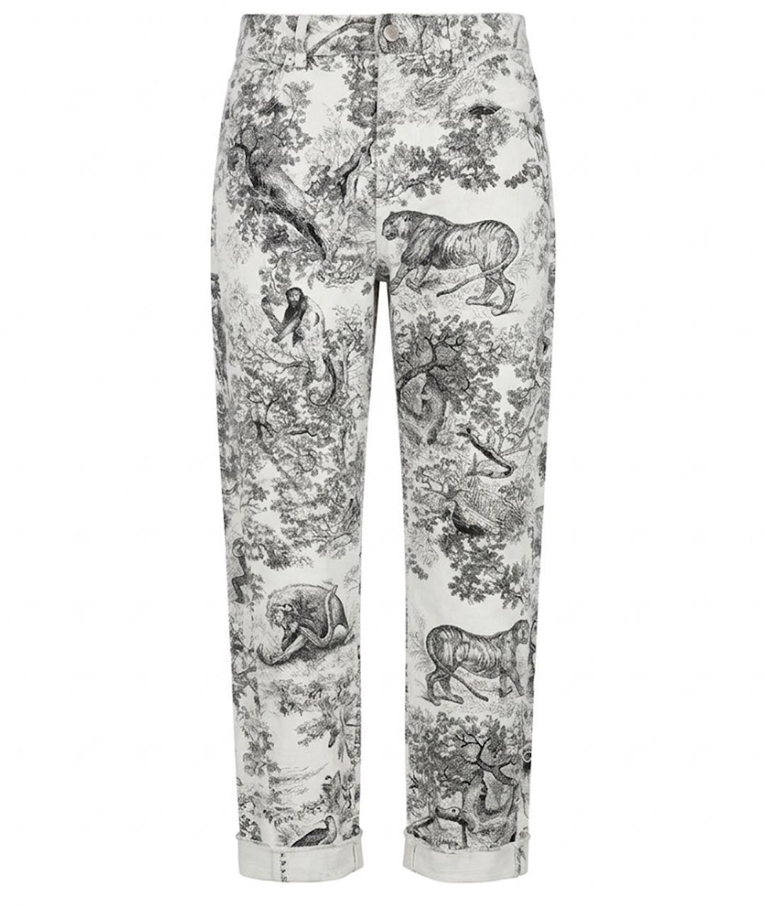 CHRISTIAN DIOR Белые хлопковые прямые джинсы, фото 1