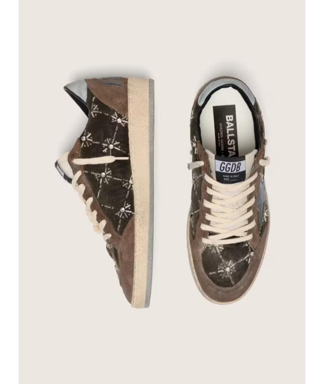 GOLDEN GOOSE DELUXE BRAND Коричневые кожаные кеды, фото 3