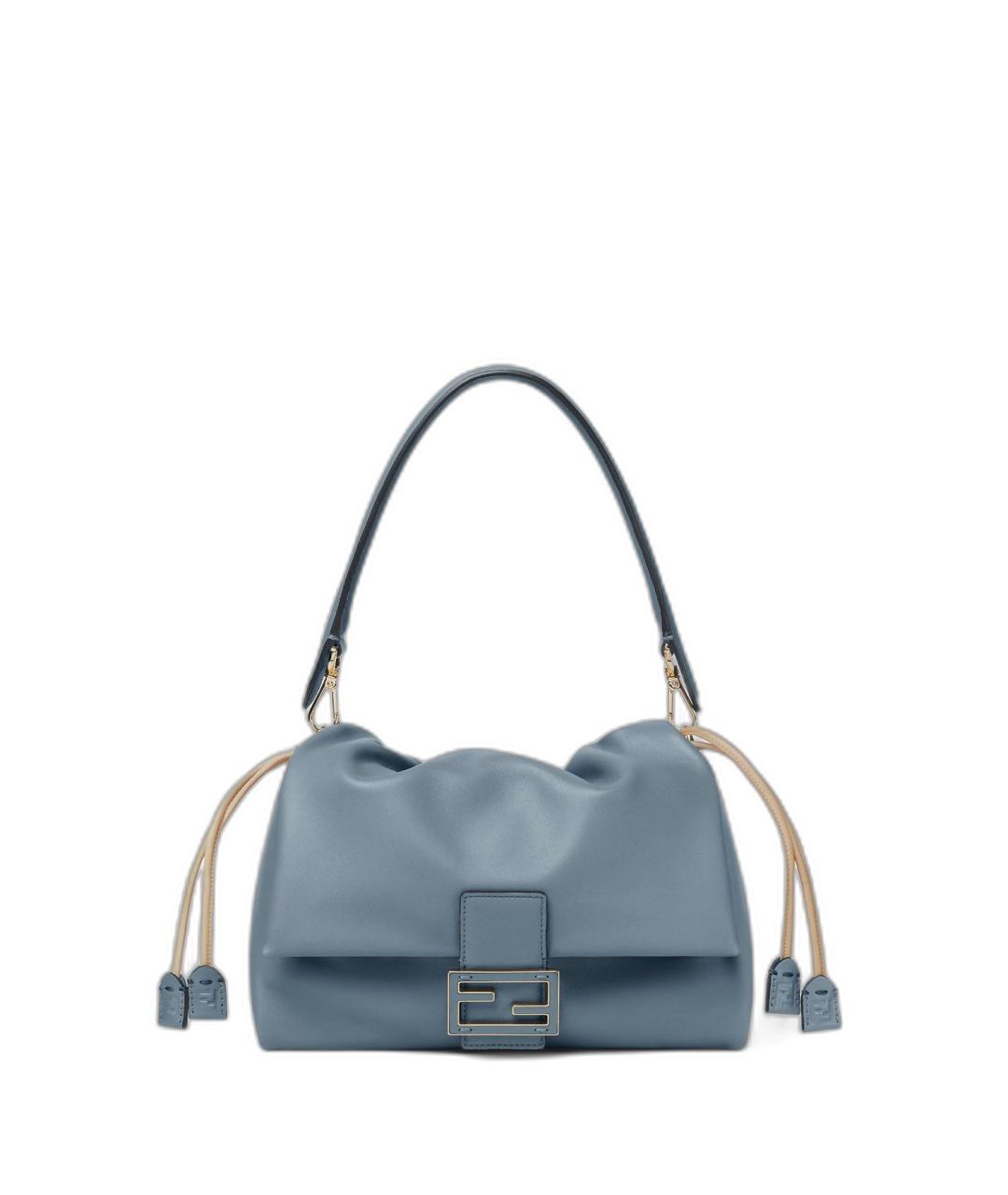 FENDI Голубая кожаная сумка через плечо, фото 1