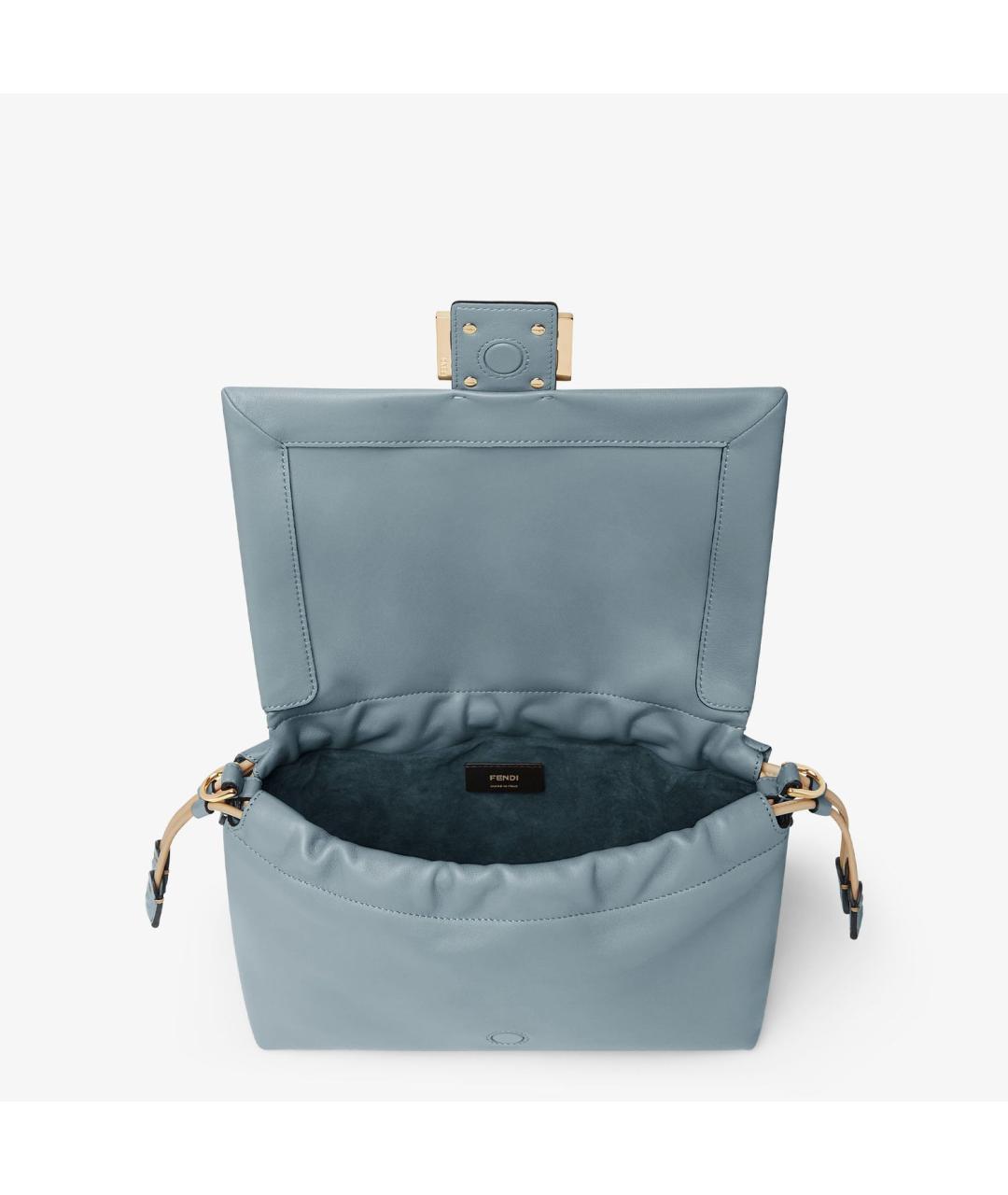 FENDI Голубая кожаная сумка через плечо, фото 4